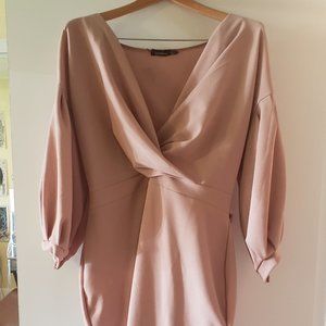 Off the Shoulder Wrap Midi Dress (Boohoo) - New, never worn